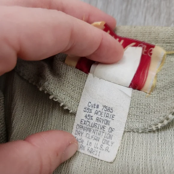 VTG Katie MFG Button Up Maxi Dress 3/4 Sleeve Collared Lightweight Texture Sz 16 - Picture 6 of 13